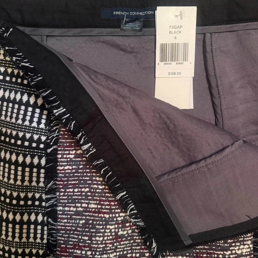 NWT French Connection Pixel Mix Tweed Miniskirt sz 6